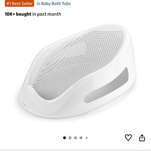 White Baby Bath Support